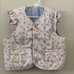Little Girls Floral Vest
